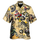 Hawaiian Shirt / Adults / S Motocross Lover Motorcycle Biker Vintage Art Style - Hawaiian Shirt - Reefox