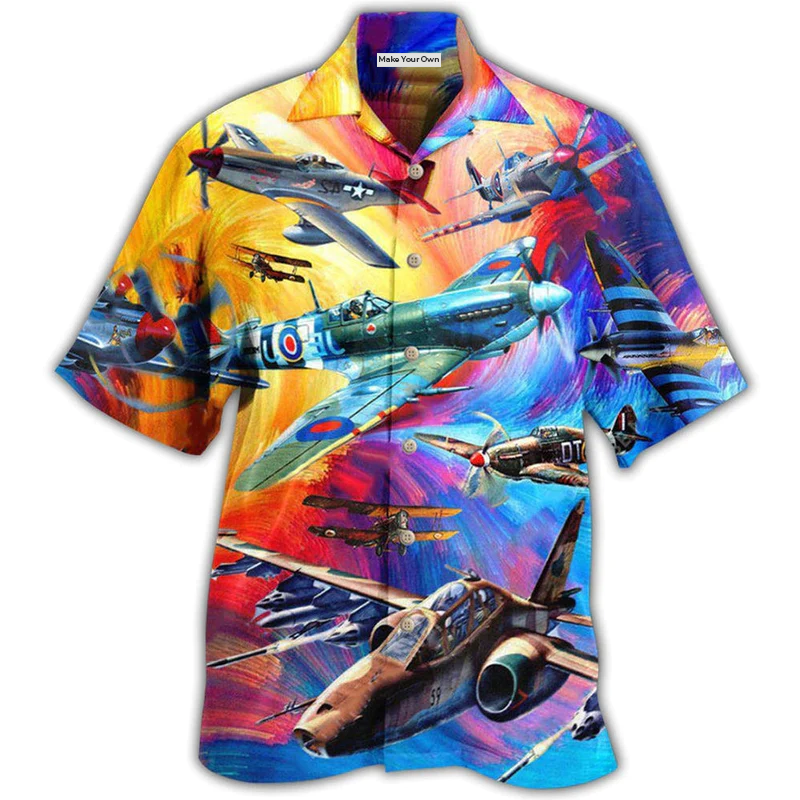 Hawaiian Shirt / Adults / S Aircraft Let The Adventures Begin So Interesting - Hawaiian Shirt - Reefox