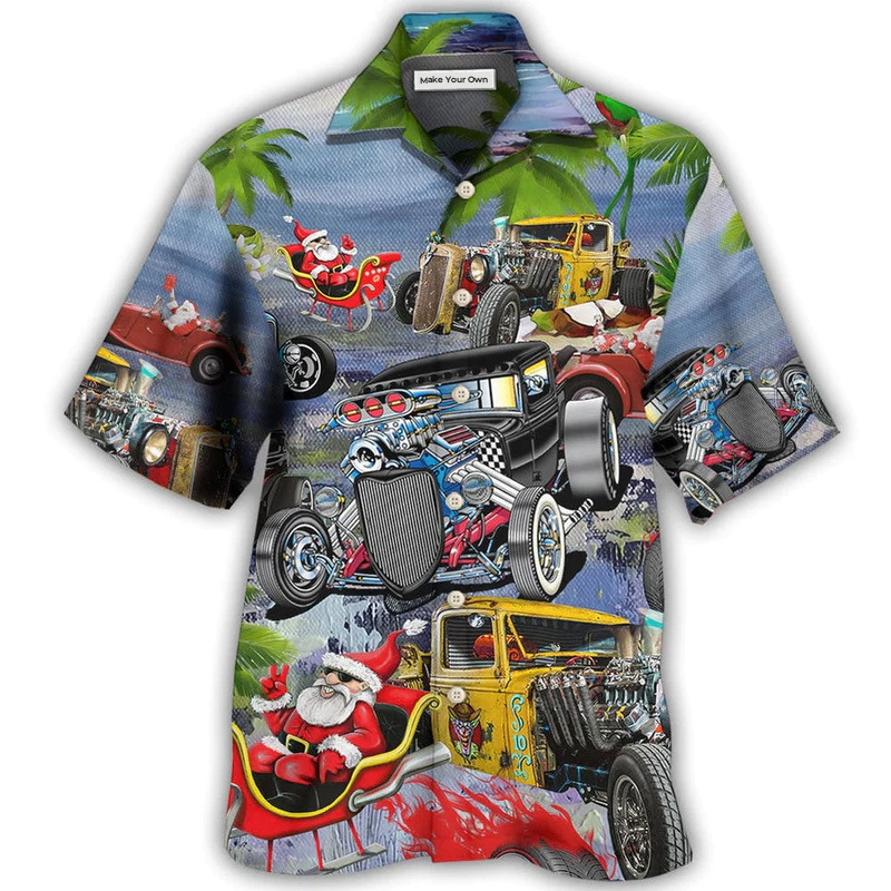 Hawaiian Shirt / Adults / S Hot Rod Riding A Hot Rod For Holiday - Hawaiian Shirt - Reefox