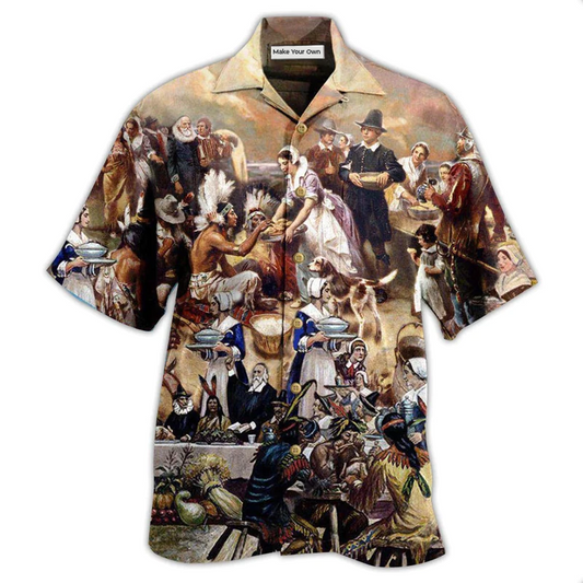 Hawaiian Shirt / Adults / S Thanksgiving The First - Hawaiian Shirt - Reefox