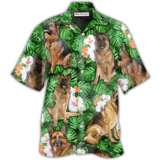 Hawaiian Shirt / Adults / S German Shepherd Dog Lover Tropical Life Cool Style - Hawaiian Shirt - Reefox