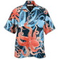 Hawaiian Shirt / Adults / S Octopus Colorful Ocean Life Basic - Hawaiian Shirt - Reefox
