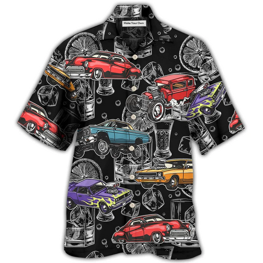 Hawaiian Shirt / Adults / S Car I Like Muscle Cars And Whiskey - Hawaiian Shirt - Reefox