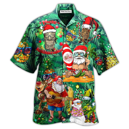Hawaiian Shirt / Adults / S Tiki Love Christmas Funny Style - Hawaiian Shirt - Reefox