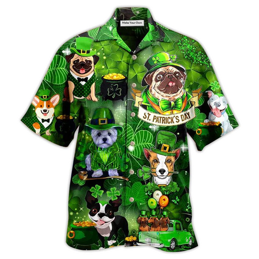 Hawaiian Shirt / Adults / S Irish Dogs Love Irish - Hawaiian Shirt - Reefox