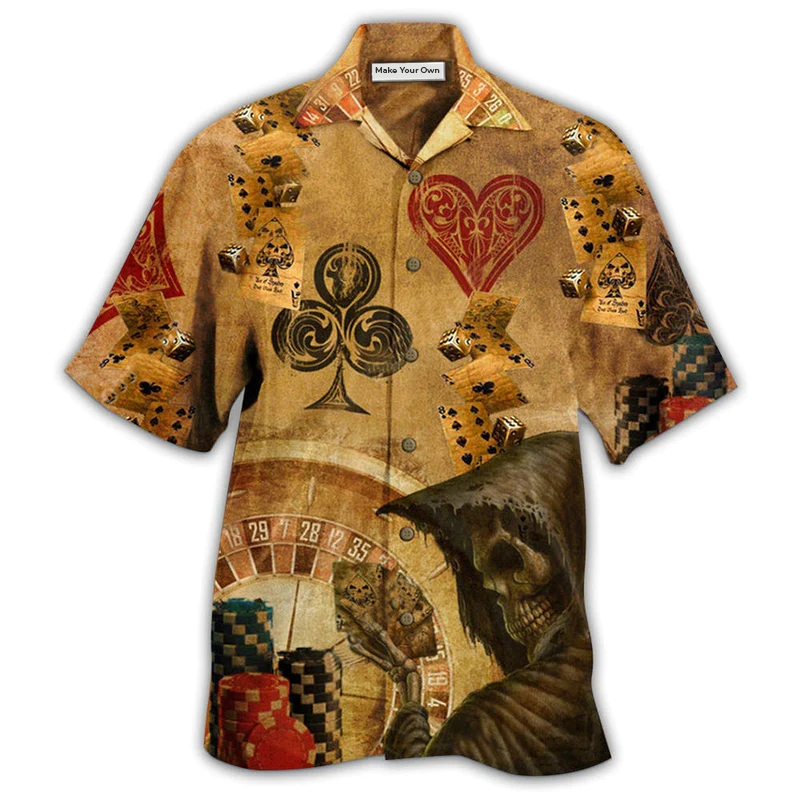 Hawaiian Shirt / Adults / S Gambling Dead Mans Hand - Hawaiian Shirt - Reefox