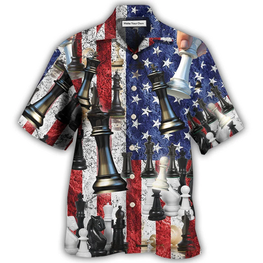 Hawaiian Shirt / Adults / S Chess Independence Day Let's Celebrate With Chess - Hawaiian Shirt - Reefox
