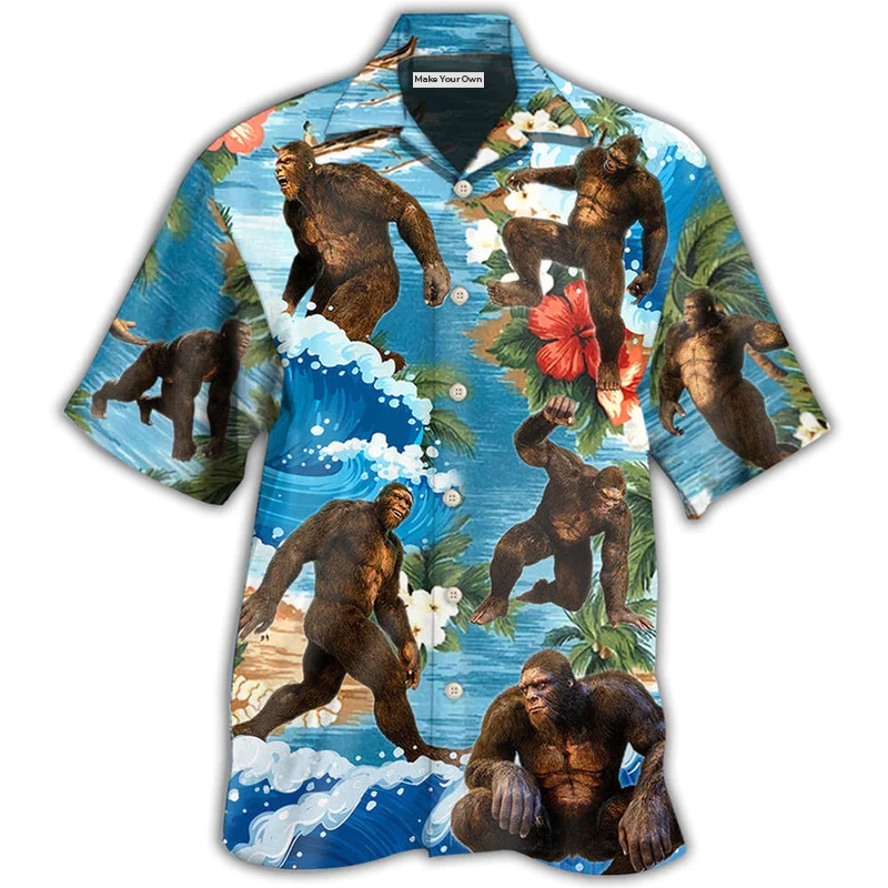 Hawaiian Shirt / Adults / S Bigfoot Tropical Style - Hawaiian Shirt - Reefox