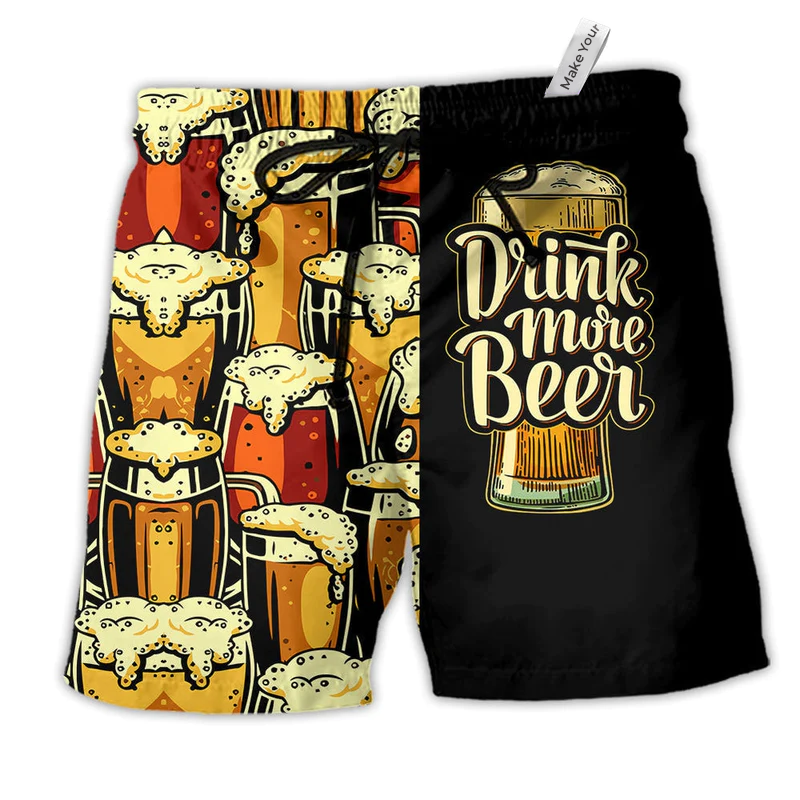Beach Short / Adults / S Beer Favorite Colorful - Beach Short Reefox - Owls Matrix LTD