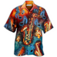 Hawaiian Shirt / Adults / S Saxophone Music Love It Red Black Blue - Hawaiian Shirt - Reefox