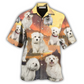Hawaiian Shirt / Adults / S Bichon Frise Dog Lovely Sunset - Hawaiian Shirt - Reefox