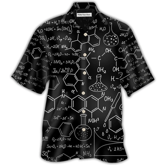Hawaiian Shirt / Adults / S Chemistry Black Color Style - Hawaiian Shirt - Reefox