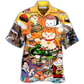 Hawaiian Shirt / Adults / S Cat Keep Calm And Eat Sushi - Hawaiian Shirt - Reefox