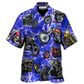 Hawaiian Shirt / Adults / S Motorcycle Lover Lightning Blue Cool Style - Hawaiian Shirt - Reefox