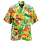 Hawaiian Shirt / Adults / S Cat Funny And Jumping Bananas - Hawaiian Shirt - Reefox