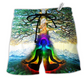 Beach Short / Adults / S Yoga Peace Comes From Inside Tree Of Life - Beach Short Reefox - Owls Matrix LTD