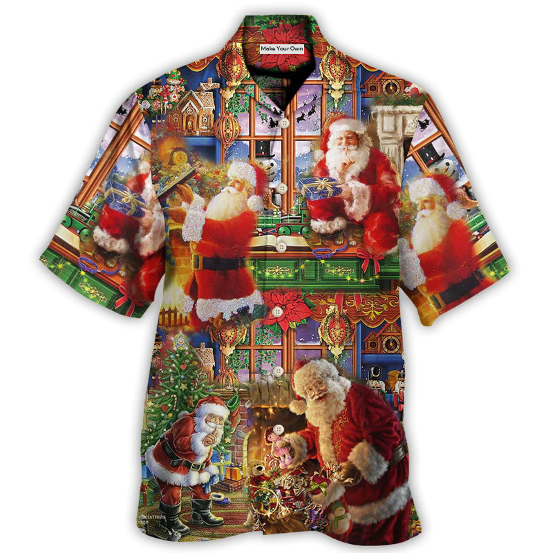 Hawaiian Shirt / Adults / S Santa Claus Christmas Merry Xmas - Hawaiian Shirt - Reefox