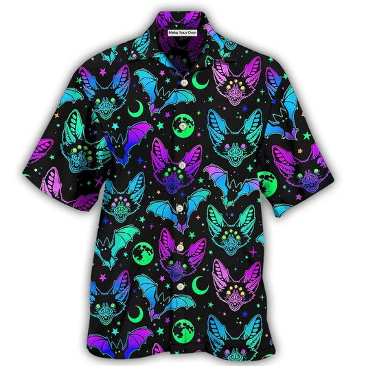 Hawaiian Shirt / Adults / S Bat Neon Magic - Hawaiian Shirt - Reefox