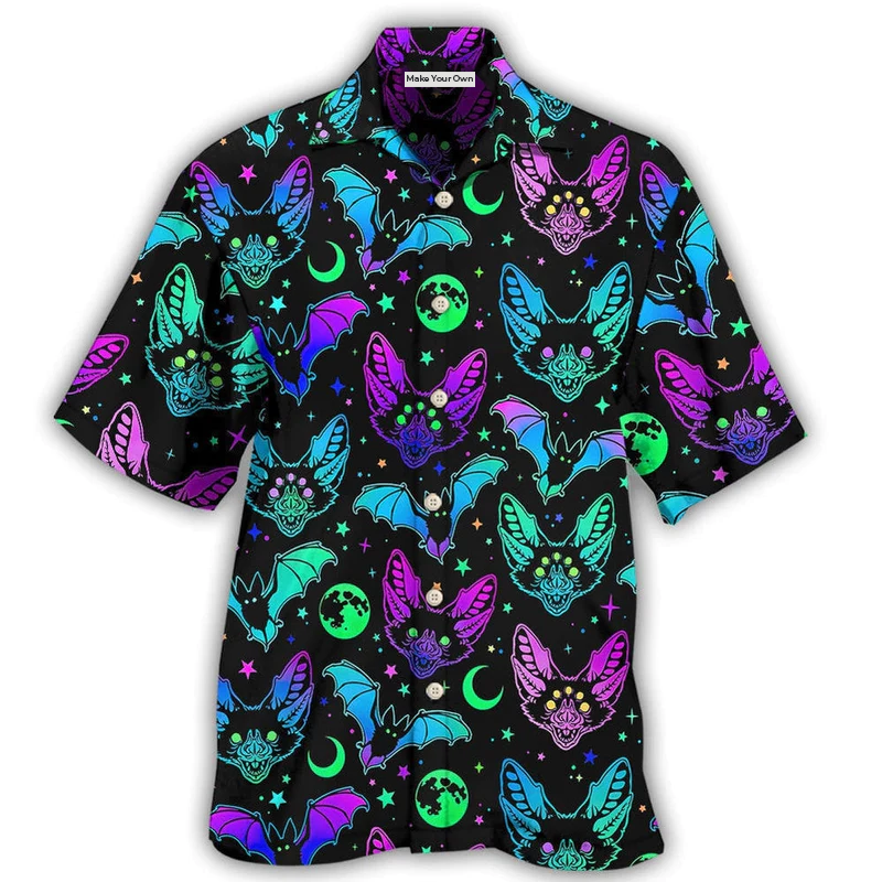 Hawaiian Shirt / Adults / S Bat Neon Magic - Hawaiian Shirt - Reefox