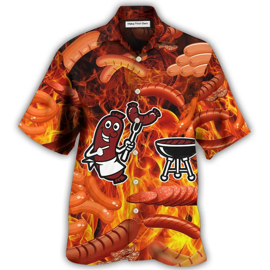 Hawaiian Shirt / Adults / S Food Sausage Once You Put My Meat - Hawaiian Shirt - Reefox