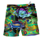 Beach Short / Adults / S Frog And Mushrooms Love Life - Beach Short Reefox - Owls Matrix LTD