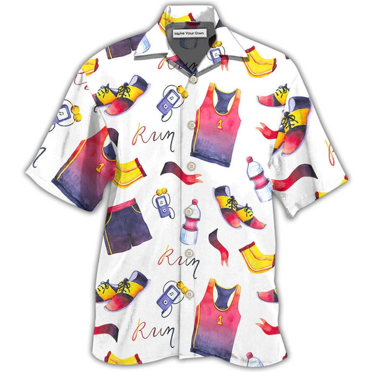 Hawaiian Shirt / Adults / S Marathon Run Amazing Clothing - Hawaiian Shirt - Reefox