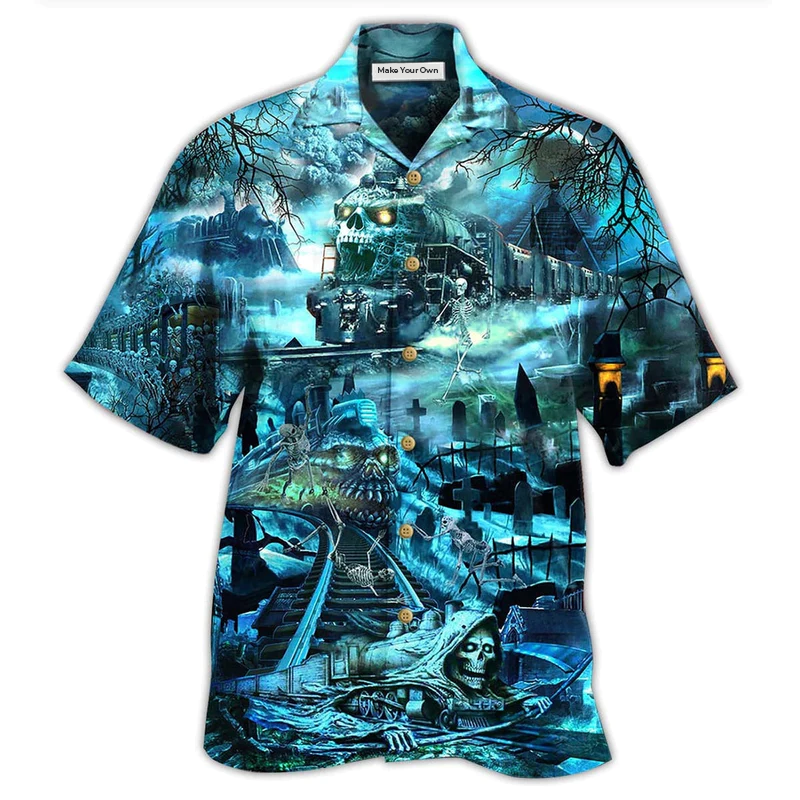 Hawaiian Shirt / Adults / S Train Ghost Honor - Hawaiian Shirt - Reefox