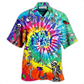 Hawaiian Shirt / Adults / S Hippie Skull Dancing With Butterfly Funny - Hawaiian Shirt - Reefox