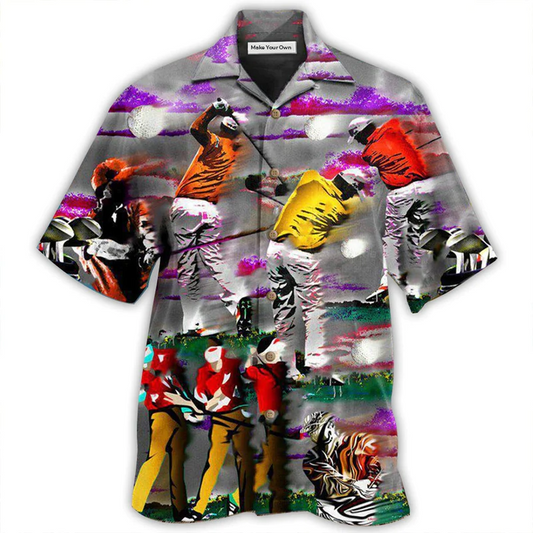 Hawaiian Shirt / Adults / S Golf Life Is A Game But Golfis Serious - Hawaiian Shirt - Reefox