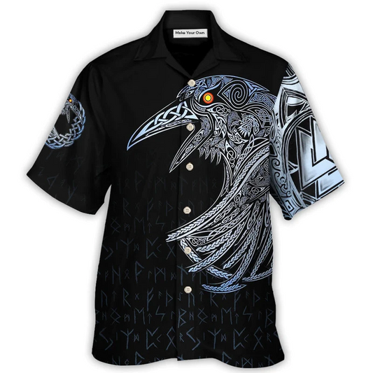 Hawaiian Shirt / Adults / S Viking Huginn And Muninn Birds Norse - Hawaiian Shirt - Reefox