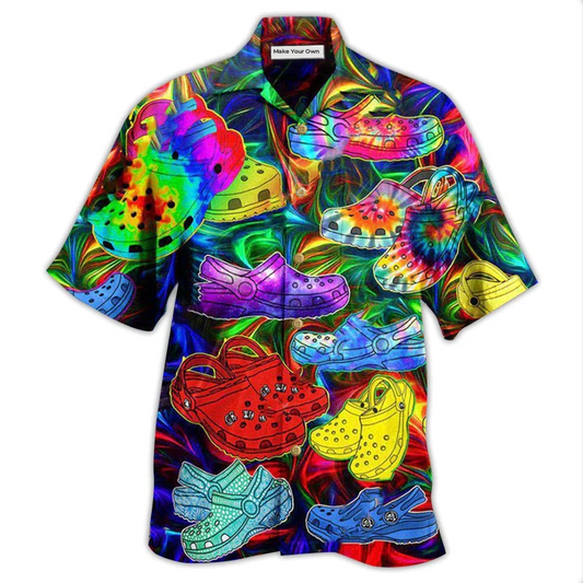 Hawaiian Shirt / Adults / S Hippie If You Ain't Crocin You Ain't Rockin - Hawaiian Shirt - Reefox
