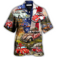 Hawaiian Shirt / Adults / S Camping Independence Day - Hawaiian Shirt - Reefox