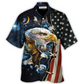 Hawaiian Shirt / Adults / S America Eagle Amazing Galaxy - Hawaiian Shirt - Reefox