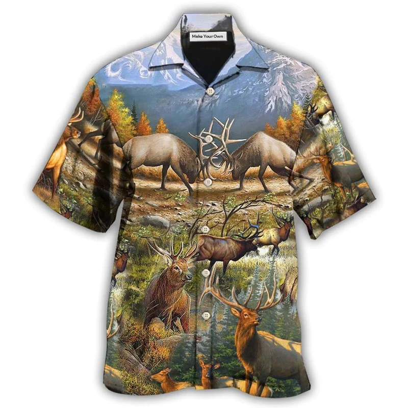 Hawaiian Shirt / Adults / S Hunting Love Life Style Mountain - Hawaiian Shirt - Reefox