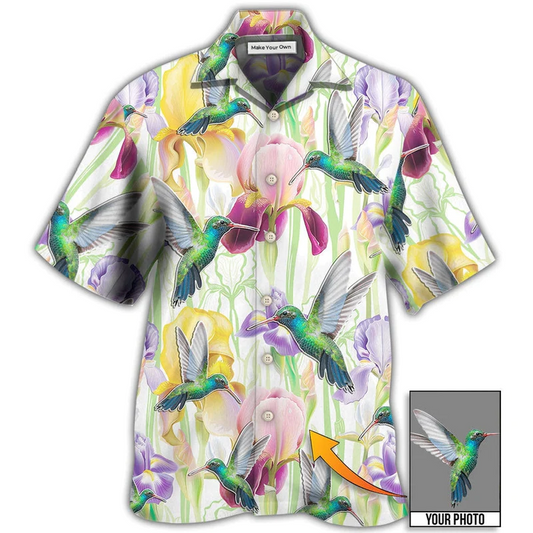 Hawaiian Shirt / Adults / S Hummingbird Flower Art Beautiful Custom Photo - Hawaiian Shirt - Reefox
