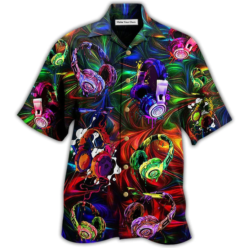 Hawaiian Shirt / Adults / S Headphone Amazing - Hawaiian Shirt - Reefox