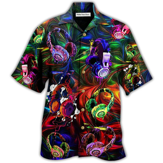 Hawaiian Shirt / Adults / S Headphone Amazing - Hawaiian Shirt - Reefox