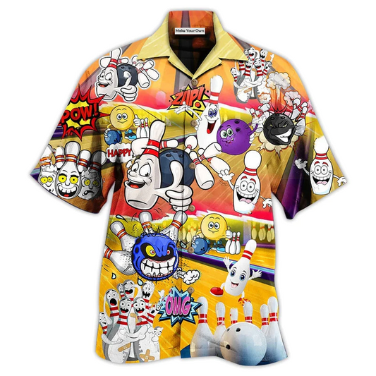 Hawaiian Shirt / Adults / S Bowling Split Happens Bowling Ping - Hawaiian Shirt - Reefox