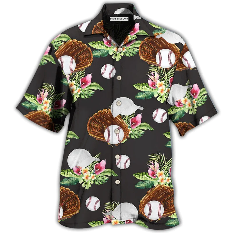 Hawaiian Shirt / Adults / S Baseball Tropical Floral - Hawaiian Shirt - Reefox