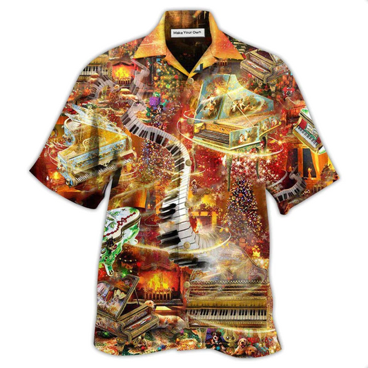 Hawaiian Shirt / Adults / S Piano Music Piano In Church - Hawaiian Shirt - Reefox