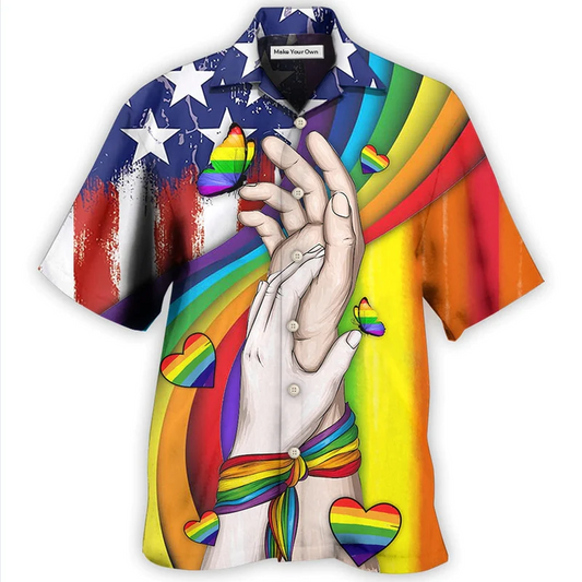 Hawaiian Shirt / Adults / S LGBT Hand Love Style - Hawaiian Shirt - Reefox