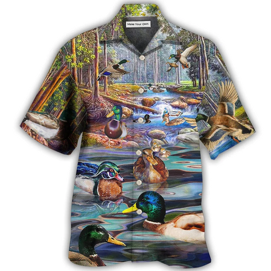 Duck Love Lake And Fly Cool - Hawaiian Shirt - Reefox