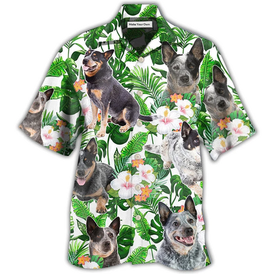 Hawaiian Shirt / Adults / S Australian Cattle Dog Green Tropical Lover Style - Hawaiian Shirt - Reefox