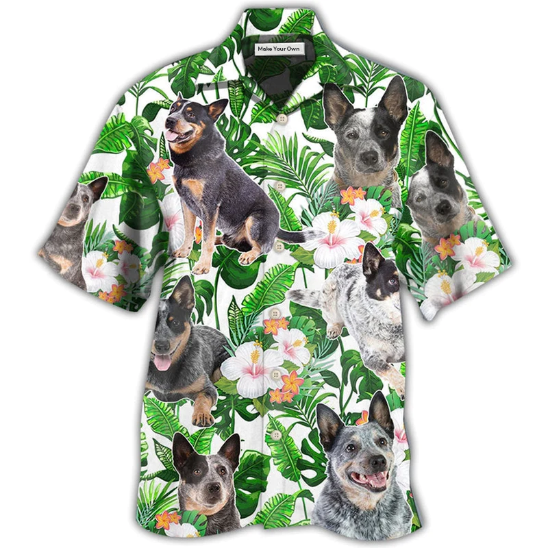 Hawaiian Shirt / Adults / S Australian Cattle Dog Green Tropical Lover Style - Hawaiian Shirt - Reefox