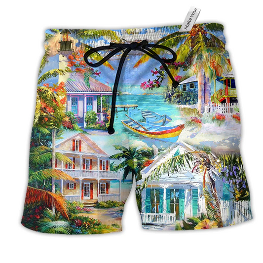 Beach Short / Adults / S Hawaii Chill By The Beaches Summer - Beach Short Reefox - Owls Matrix LTD