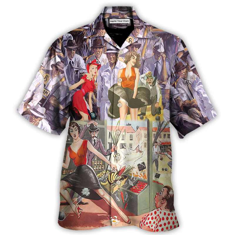 Lawn Bowling Oop! Look Girl And Lawn Bowling - Hawaiian Shirt - Reefox