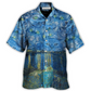 Hawaiian Shirt / Adults / S Cat Starry Night Art - Hawaiian Shirt - Reefox