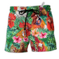 Beach Short / Adults / S Chicken Loves Summer Farm - Beach Short Reefox - Owls Matrix LTD
