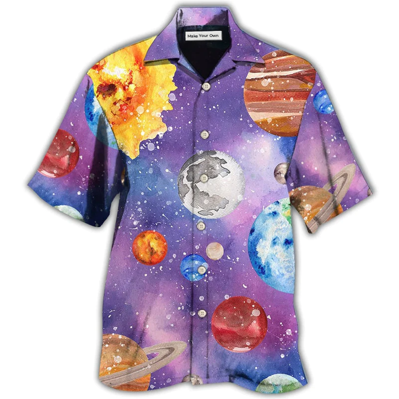 Hawaiian Shirt / Adults / S Planet Solar System - Hawaiian Shirt - Reefox