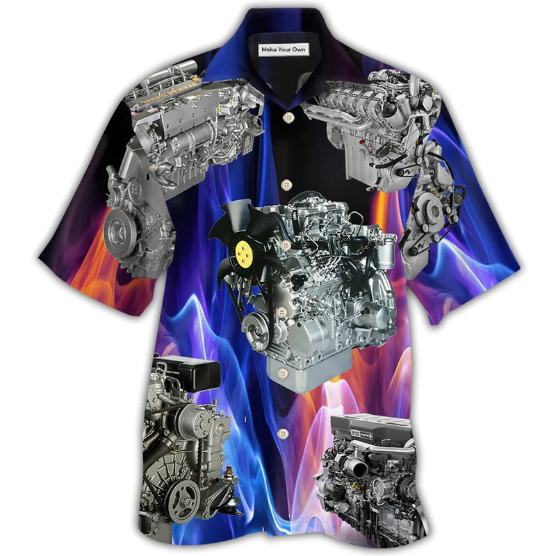Hawaiian Shirt / Adults / S Engine Diesel Engine Amazing - Hawaiian Shirt - Reefox